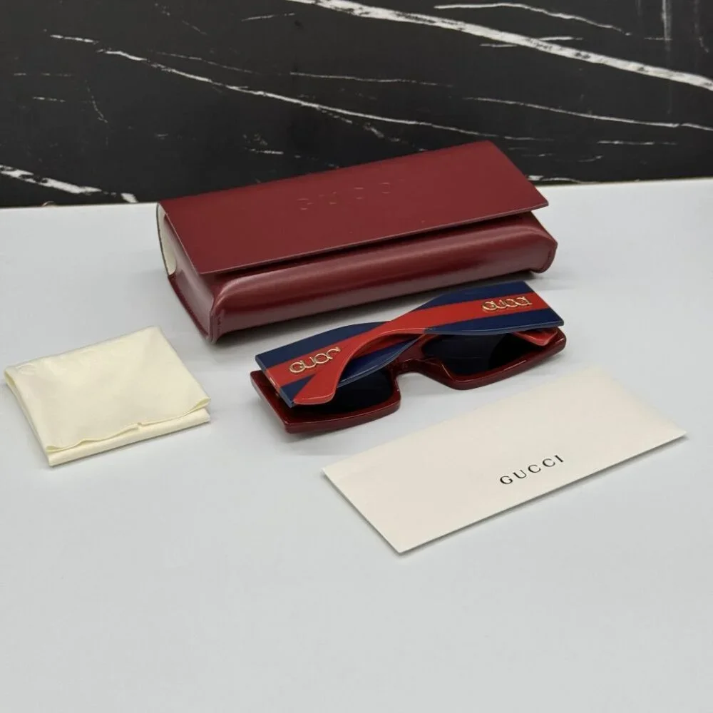 NEW GG1860S 003 GUCCI BURGUNDY/BLUE UNISEX GUCCI SUNGLASSES